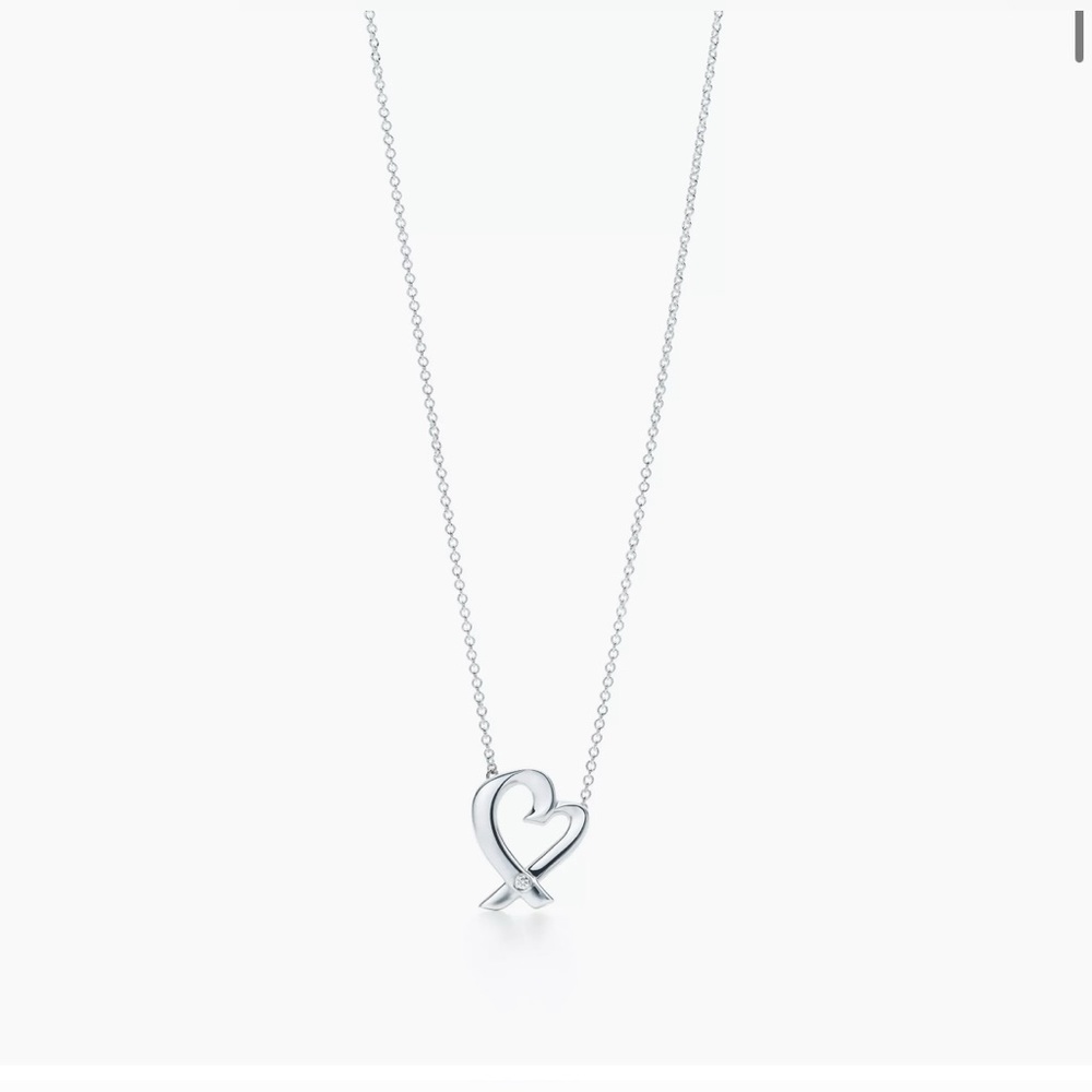 Tiffany & Co. Silver Paloma Picasso Loving Heart Necklace -#2 - Picture 9 of 9